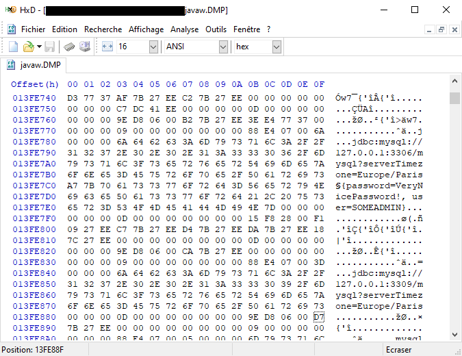 Dump process memory