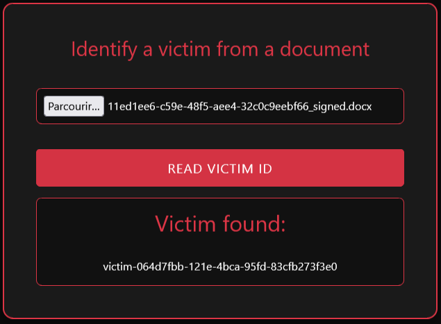 read victim ID